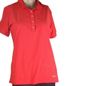 Nike Red polka-dot Golf Polo Shirt